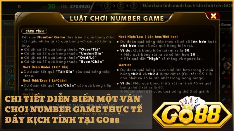 Quy trình rút bóng và xác định thắng thua thực tế trong Number Game