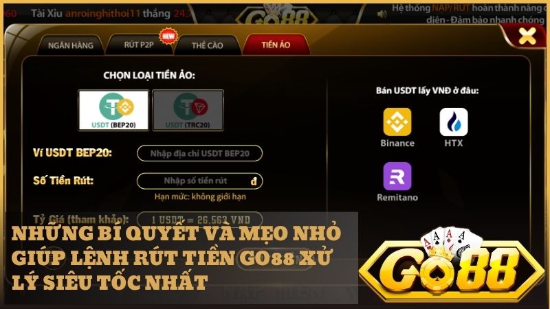 Cách tối ưu thời gian giao dịch để tiền về tài khoản Go88 chỉ sau 5 phút