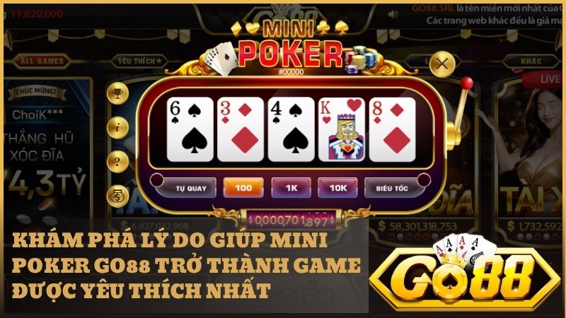 Giải mã sức hút mãnh liệt của trò chơi Mini Poker tại hệ thống Go88