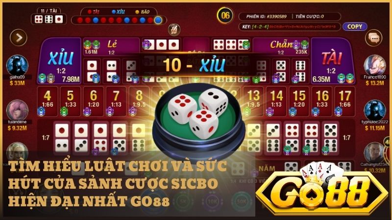 Giao diện Sicbo Tài Xỉu Sảnh Rồng đẳng cấp cùng công nghệ MD5 mang lại sự khác biệt vượt trội