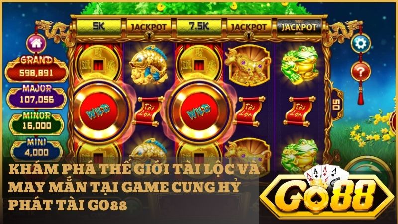 Giao diện rực rỡ sắc xuân mang đậm không khí Tết của game nổ hũ Cung Hỷ Phát Tài GO88